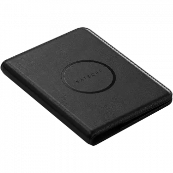 Satechi Vegan-Leather Passport Cover with Find My (Black)