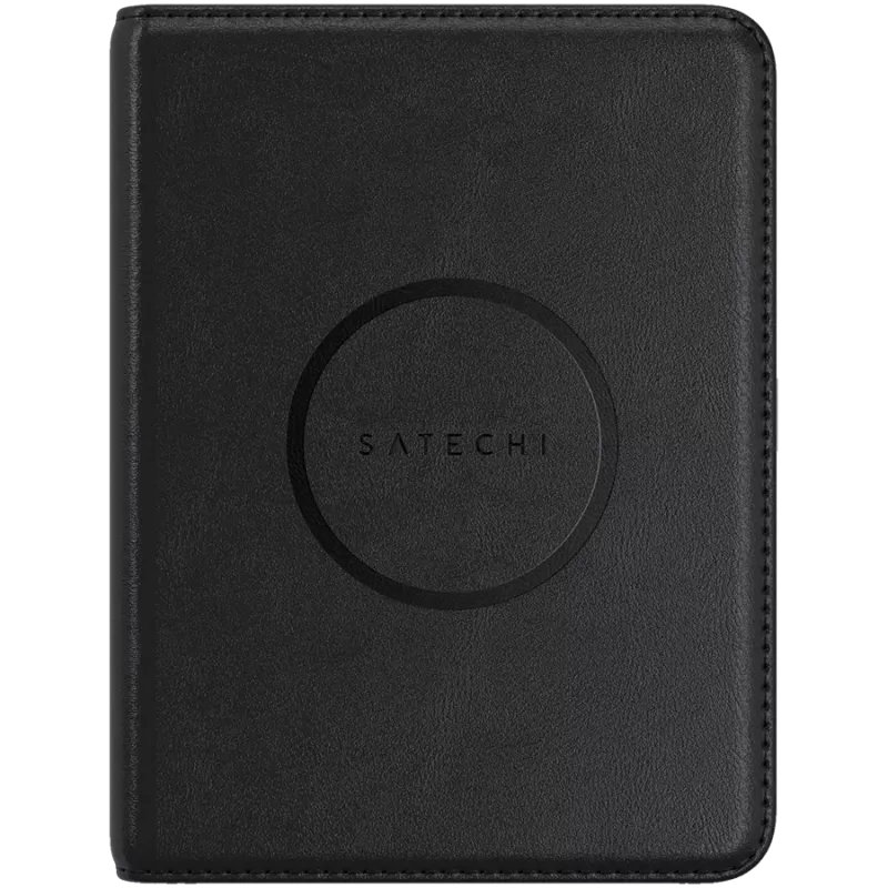 Satechi Vegan-Leather Passport Cover with Find My (Black)