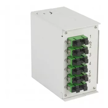 EFB-ELEKTRONIK DIN Rail Box OS2 6xSC/APC Duplex Coupler without Pigtails (BHS60228.6)