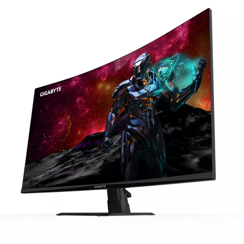 GIGABYTE GS32QC 31.5 cala QHD Zakrzywiony Monitor Gamingowy - 2560 x 1440, 1500R, 165Hz, 1ms, 300 cd/m², FreeSync Premium, HDR Ready, HDMI 2.0, DisplayPort 1.4
