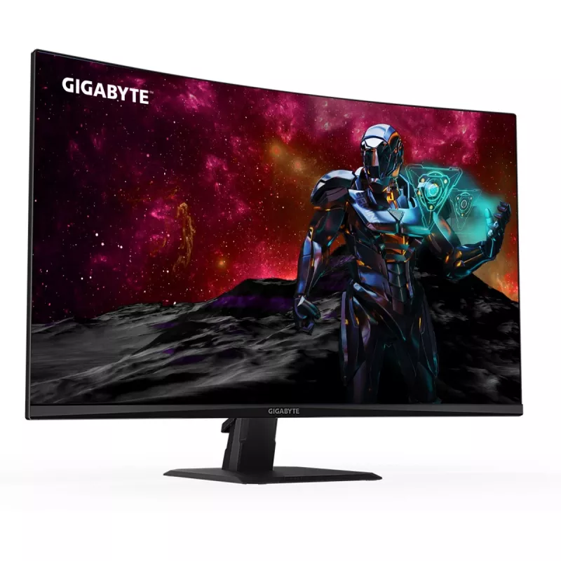 GIGABYTE GS32QC 31.5 cala QHD Zakrzywiony Monitor Gamingowy - 2560 x 1440, 1500R, 165Hz, 1ms, 300 cd/m², FreeSync Premium, HDR Ready, HDMI 2.0, DisplayPort 1.4