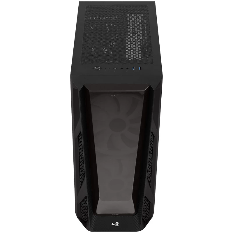 Aerocool NightHawk Duo Midi-Tower, Tempered Glass - Czarny