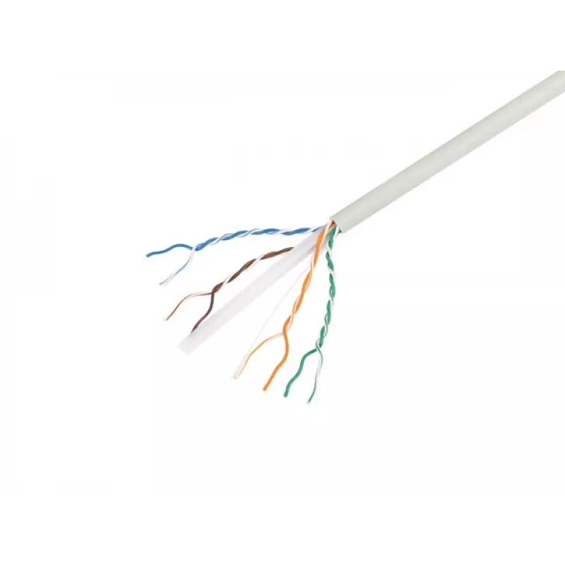 LANBERG Cat.6 UTP LSZH Przewód sieciowy 305m Szary CU Solid 23AWG Fluke Passed CPR