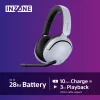 Sony INZONE H5 Bezprzewodowy zestaw słuchawkowy do gier, nauszny, z mikrofonem, biały