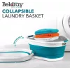 Beldray LA034816TQFEU7 Składany kosz na pranie, biały/miętowy