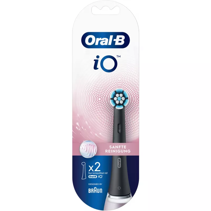 BRAUN Oral-B iO Gentle Care Wkład szczoteczki 2 szt. Czarny