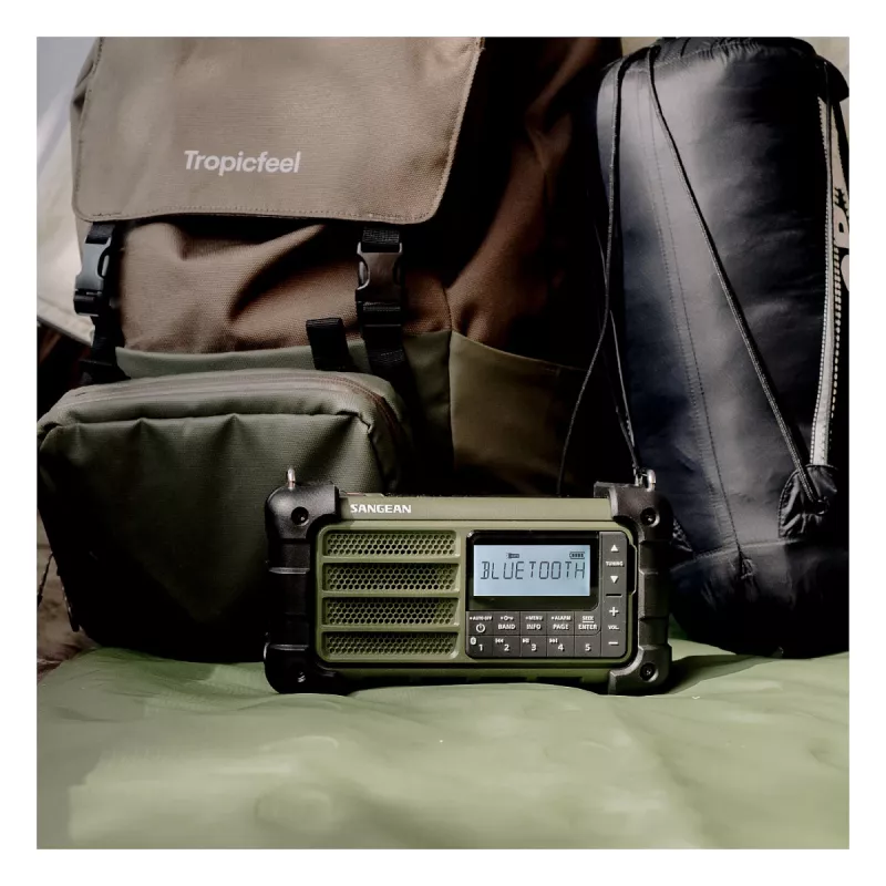 Sangean MMR-99 AM/FM Przenośne Radio Alarmowe Leśna Zieleń