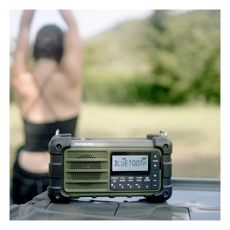 Sangean MMR-99 AM/FM Przenośne Radio Alarmowe Leśna Zieleń