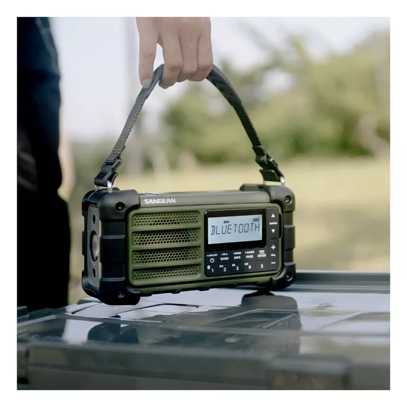 Sangean MMR-99 AM/FM Przenośne Radio Alarmowe Leśna Zieleń