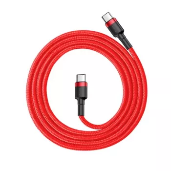 Baseus Cafule USB-C na USB-C Kabel 60W 1m Czerwony