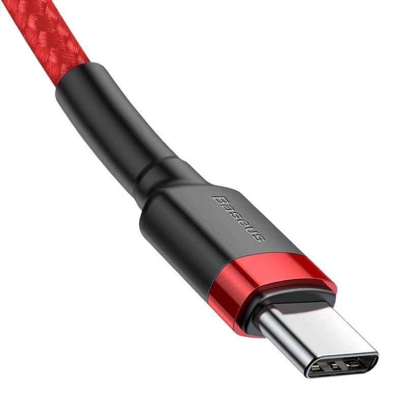 Baseus Cafule USB-C na USB-C Kabel 60W 1m Czerwony