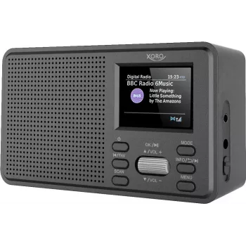 XORO DAB 142 Przenośne radio DAB+ z FM, budzikiem, wyświetlaczem TFT 2,4 inch, czarne