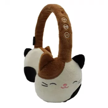 Lazerbuilt Squishmallows Cam the Cat Bluetooth Headset dla Dzieci - Nauszne Słuchawki Bezprzewodowe z Mikrofonem, Bezpieczna Głośność dla Dzieci (85dB), Do 10h Baterii, USB-C, Różowy/Biały