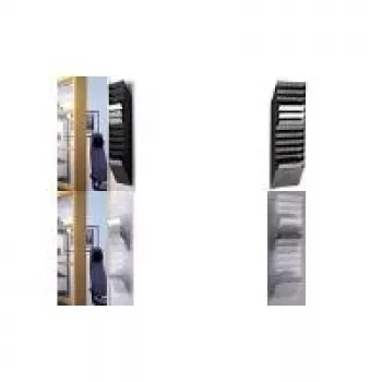 DURABLE FLEXIBOXX 12 A4 Landscape Brochure Dispenser, Szary/Przezroczysty, Montowany na Ścianę