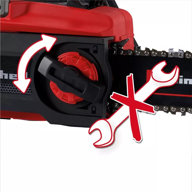 Einhell GE-LC 18/25 Li BL-Solo Akumulatorowa Piła Łańcuchowa, Silnik Bezszczotkowy, Prowadnica 250 mm, Miękki Uchwyt, Power X-Change (4600070)