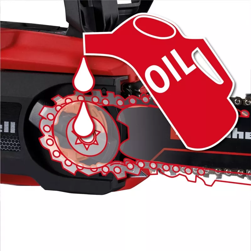 Einhell GE-LC 18/25 Li BL-Solo Akumulatorowa Piła Łańcuchowa, Silnik Bezszczotkowy, Prowadnica 250 mm, Miękki Uchwyt, Power X-Change (4600070)