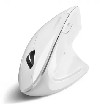 Perixx PERIMICE-813 W Bezprzewodowa pionowa mysz ergonomiczna, optyczna, 2,4 GHz RF + Bluetooth, biała