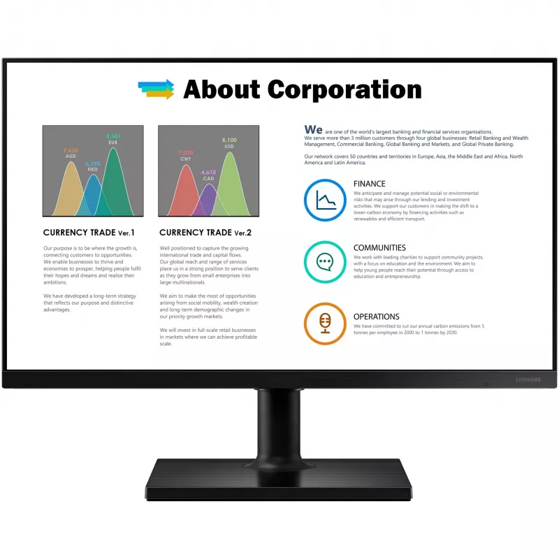 Samsung LF27T450FQRXEN 27 inch Full HD IPS Monitor - Czarny