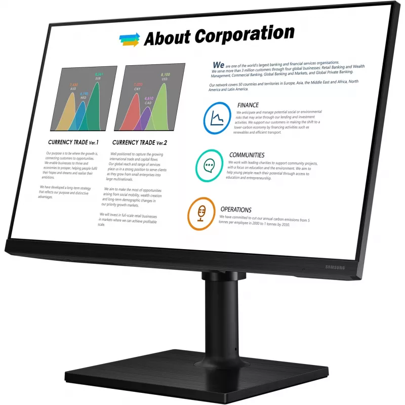 Samsung LF27T450FQRXEN 27 inch Full HD IPS Monitor - Czarny