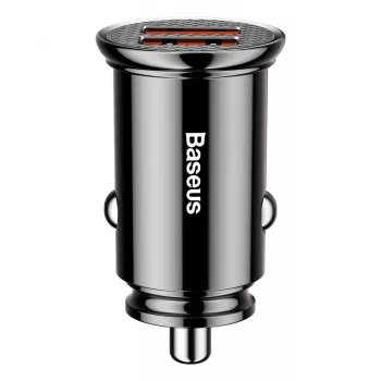 Ładowarka samochodowa Baseus Circular 2xUSB QC3.0 5A 30W (czarna)