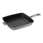 ZWILLING Staub Żeliwna Kwadratowa Patelnia Grill 26 cm Grafitowy Szary