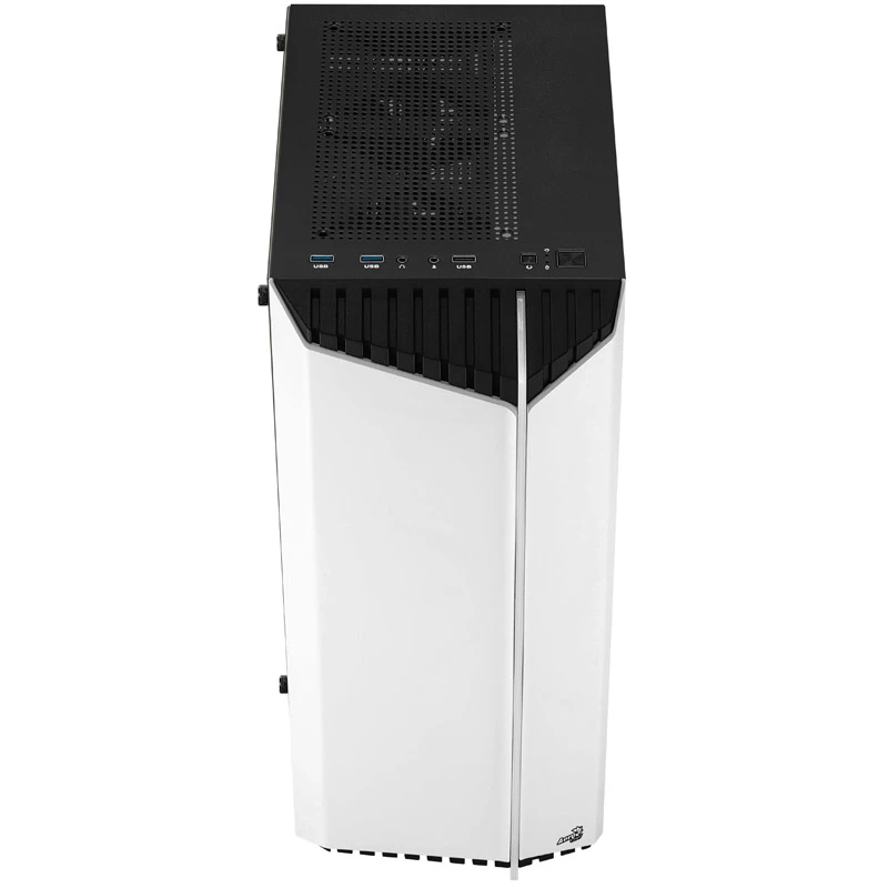 Aerocool Bionic V1 Midi-Tower, RGB, Tempered Glass - Black/White