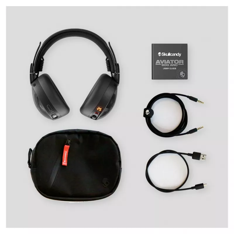 Skullcandy Aviator 900 ANC TWS Bezprzewodowe Słuchawki Nauszne z Aktywną Redukcją Szumów, Czarny