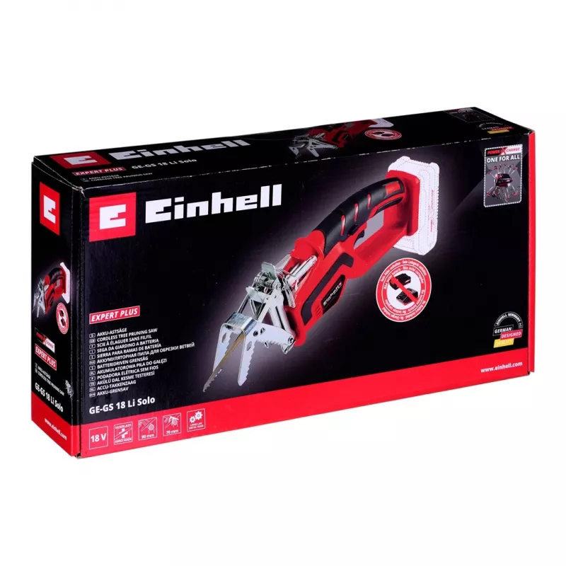 Einhell GE-GS 18 Li Solo Akumulatorowa Piła Ogrodnicza 18V (Samo Urządzenie) Czarny/Czerwony