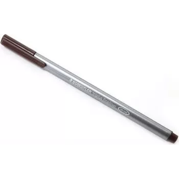 STAEDTLER triplus 334 Fineliner - Van Dyck Brown - 0,3 mm Szerokość Linii - Ergonomiczny Trójkątny Korpus - Końcówka Wzmocniona Metalem - DRY SAFE