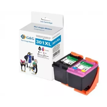 Zestaw 4 kompatybilnych wkładów atramentowych G&G 15116 o wysokiej wydajności (czarny, cyjan, magenta, żółty) do HP OfficeJet Pro