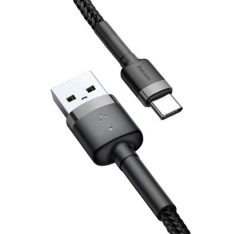 Baseus Cafule USB-A do USB-C Kabel 0.5m Szary+Czarny
