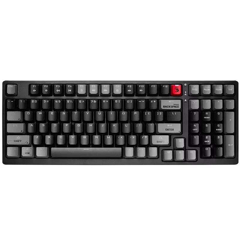 Klawiatura mechaniczna A4Tech Bloody S98 Sports Lime, przełączniki BLMS Red Plus, 98 klawiszy, kompaktowa, podświetlenie RGB, odłączany USB-C