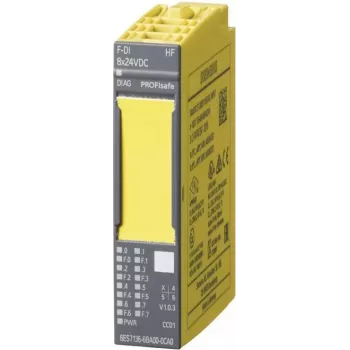 SIEMENS 6ES7136-6BA01-0CA0 SIMATIC DP Fail-Safe Digital Input Module for ET 200SP, 8 Inputs, 24 V DC, SIL 3, PL E, HF