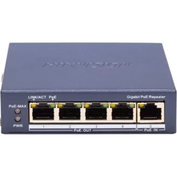 Hikvision DS-3E0505P-E/R Gigabit PoE Repeater 5-Port 4xPoE Out IEEE 802.3bt