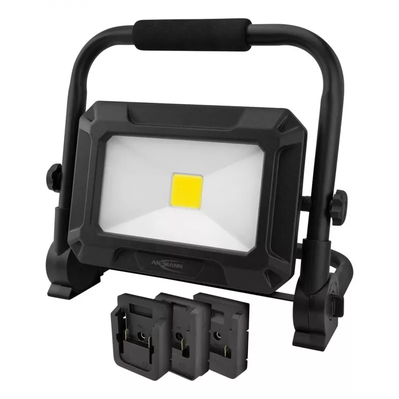 ANSMANN 1600-0713 LED Spotlight FL50W 18V Power Tool Battery Packs incl. Adapter Plates