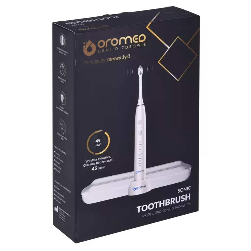 oromed ORO-SONIC X PRO WHITE Soniczna Szczoteczka do Zębów