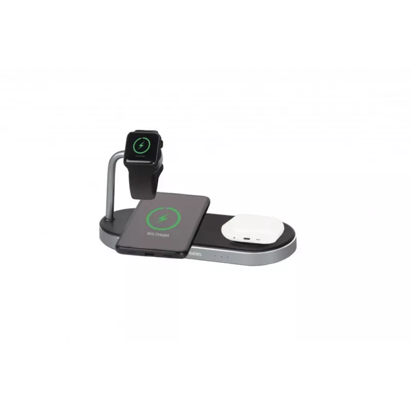 Verbatim 3-in-1 Wireless Charging Station z zasilaczem sieciowym - Czarny