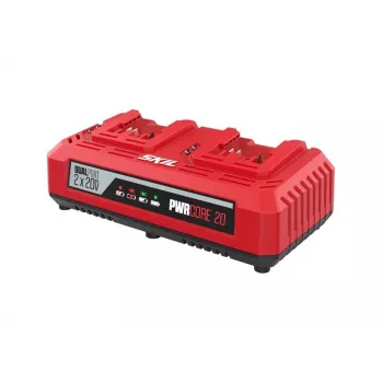 SKIL Dual Charger 2x20V Max (18V) - Ładowarka dwugniazdowa do akumulatorów litowo-jonowych PWRCORE 20V