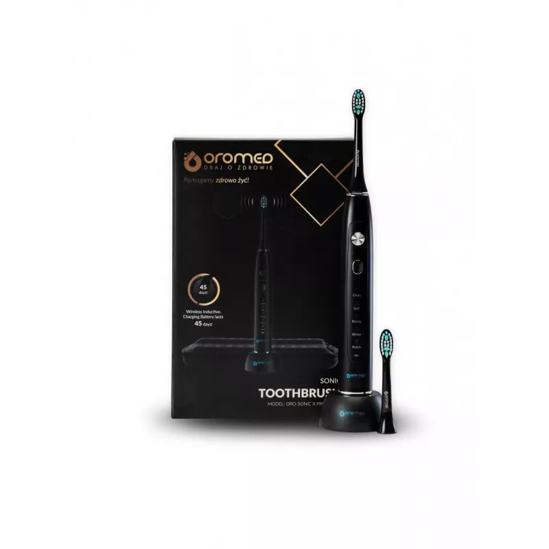 oromed ORO-SONIC X PRO BLACK Soniczna Szczoteczka do Zębów