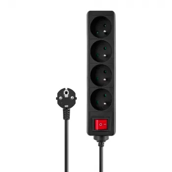 SAVIO LZ-14 Listwa zasilająca 4 gniazda z 2 portami USB, kabel 1,5 m, biała