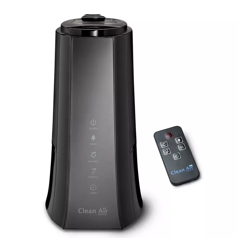 Clean Air Optima CA-603 Nawilżacz ultradźwiękowy z jonizatorem, 5,5L, zimna i ciepła mgiełka, do 60 m², panel dotykowy, pilot, aplikacja Wi-Fi