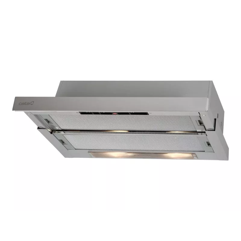 CATA TF 5260 X Okap teleskopowy 60 cm 325 m³/h Sterowanie suwakowe LED Stal nierdzewna Klasa energetyczna D