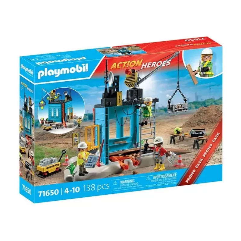 Playmobil Action Heroes 71650 Construction Site Playset