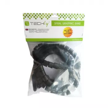 TECHLY Elastyczna Osłona na Kable 2,5m Średnica 25mm Czarna