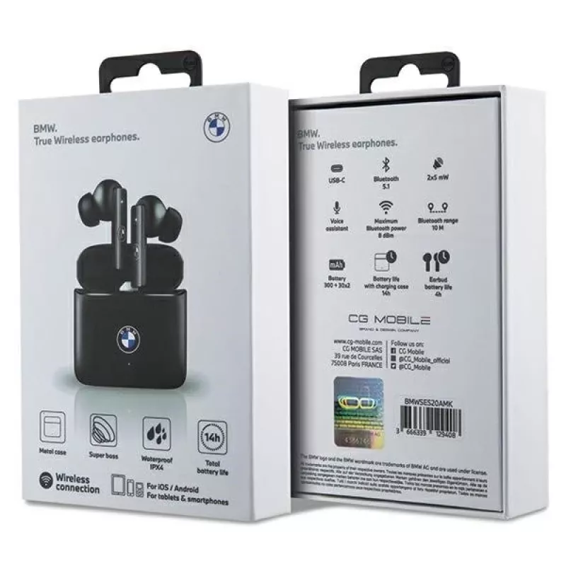 BMW Signature Collection Bluetooth TWS Headphones BMWSES20AMK Black