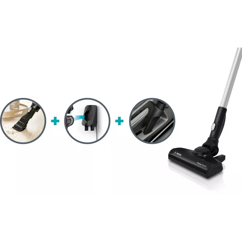 Bosch Unlimited Serie 6 BCS611P4A Bezprzewodowy Odkurzacz Pionowy, 0,3 L, Czarny, 2,5 Ah
