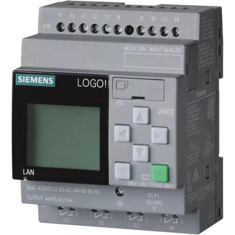 Siemens LOGO! 24 RCE Logic Module 8.4 (6ED1052-1HB08-0BA2)
