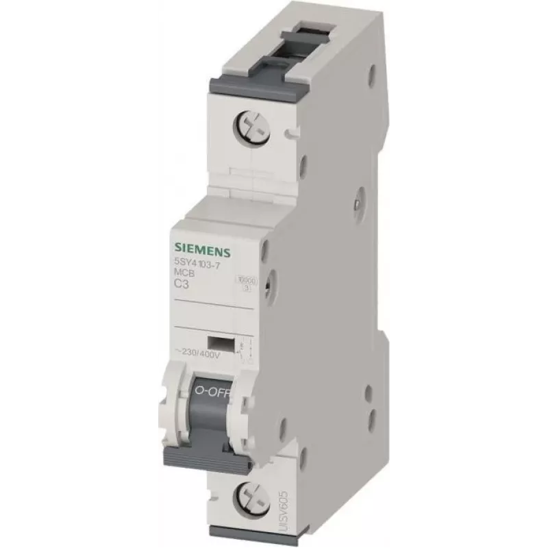 Siemens 5SY4103-7 MCB 3A C-Curve 1-Pole 10kA