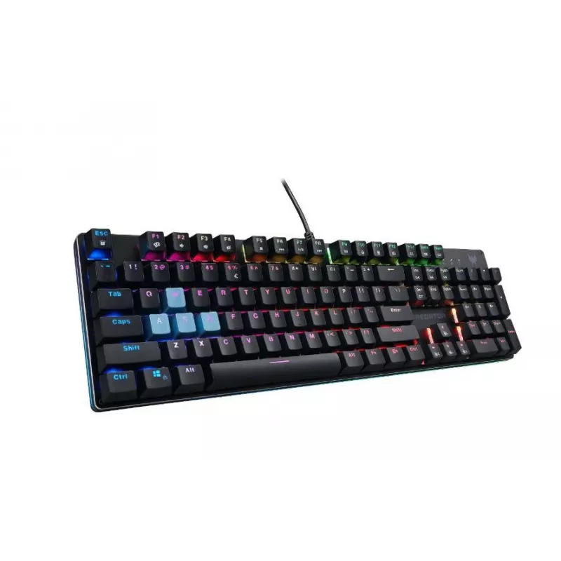 Klawiatura gamingowa Acer Predator Aethon 303 - przewodowa - przełączniki mechaniczne Kailh Blue - podświetlenie RGB - układ US - czarna