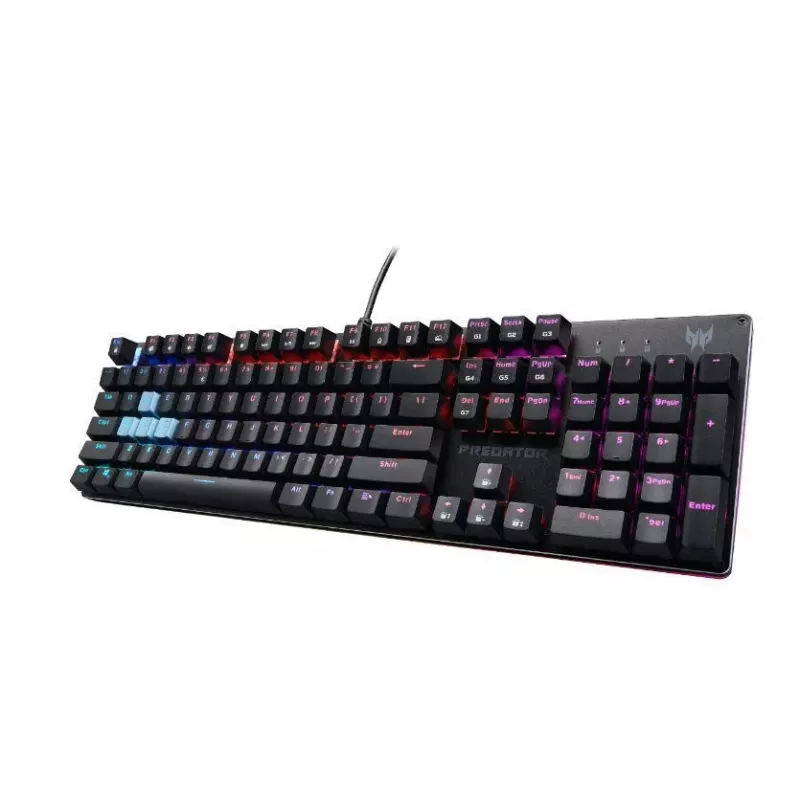Klawiatura gamingowa Acer Predator Aethon 303 - przewodowa - przełączniki mechaniczne Kailh Blue - podświetlenie RGB - układ US - czarna